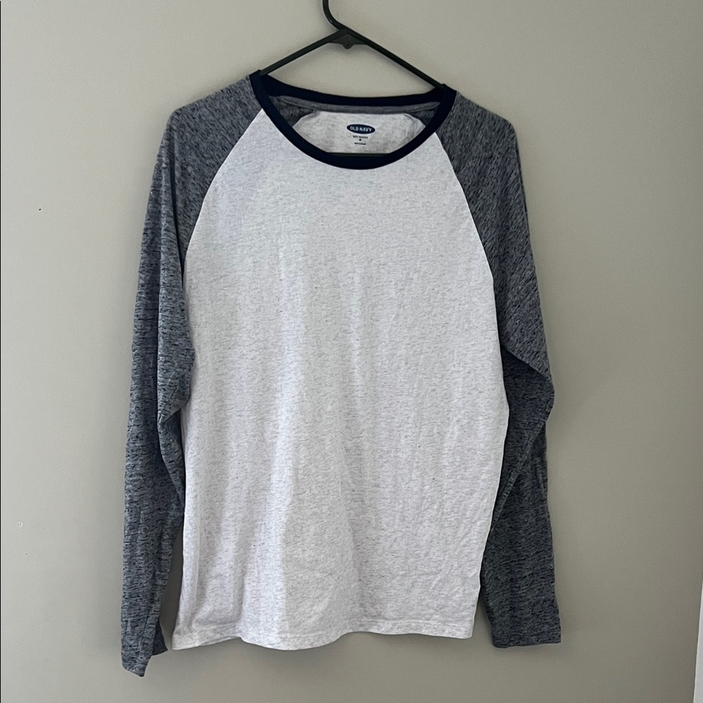 Old Navy Soft Washed Raglan Long Sleeve Tee Gray Medium